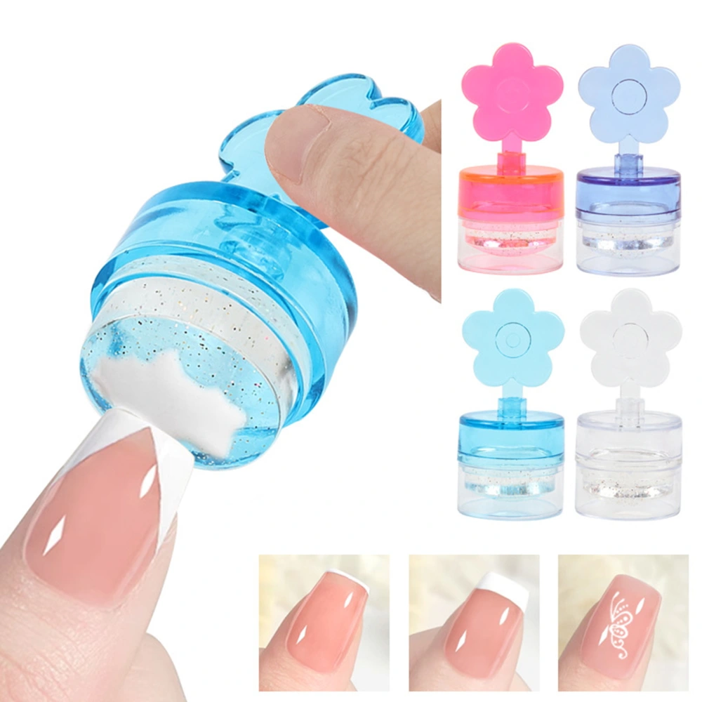 1 Set Nail Stamp Tool & Nail Scraper Transparent Silicone Manicure Stamp Professional Manicurist DIY Nail Art Tools Nail Salon Template Seal Stamp Nail Supplies
    