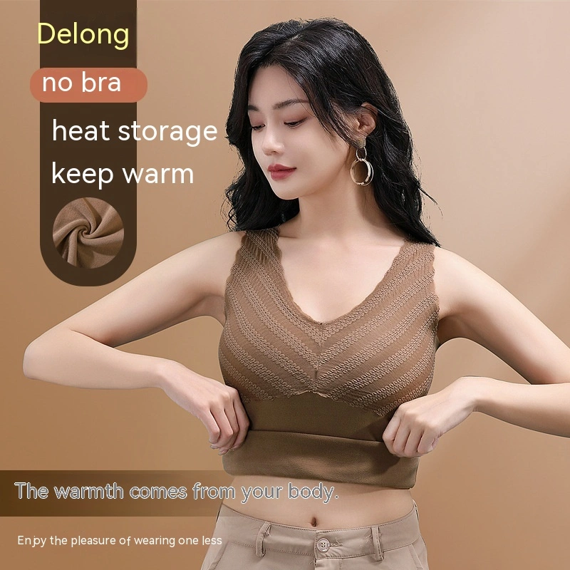 Women's Fashionable Warm Vest With Chest Pad