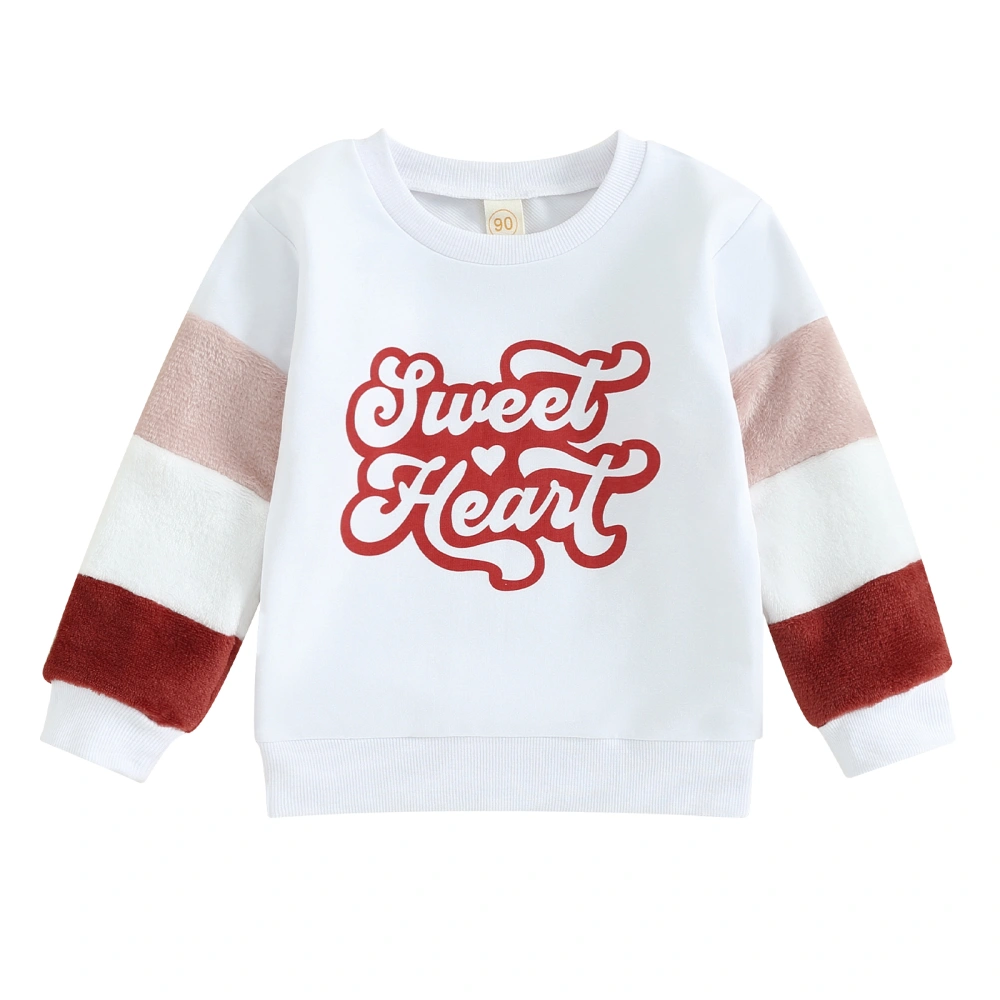 Kids Sweatshirt Valentine's Day Letter Print Long Sleeve Pullovers