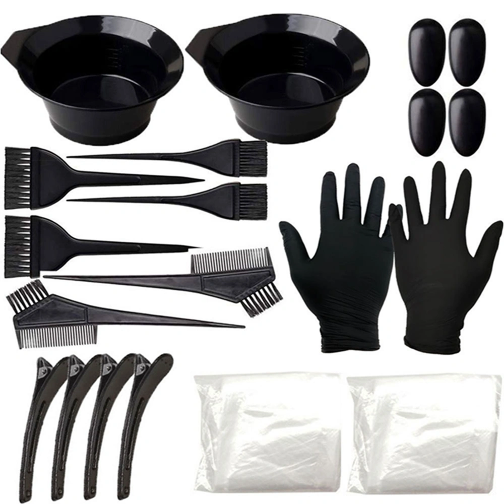 Hair Dyeing Kit, Comb Gloves Bowl and Brush Hairdressing Tools