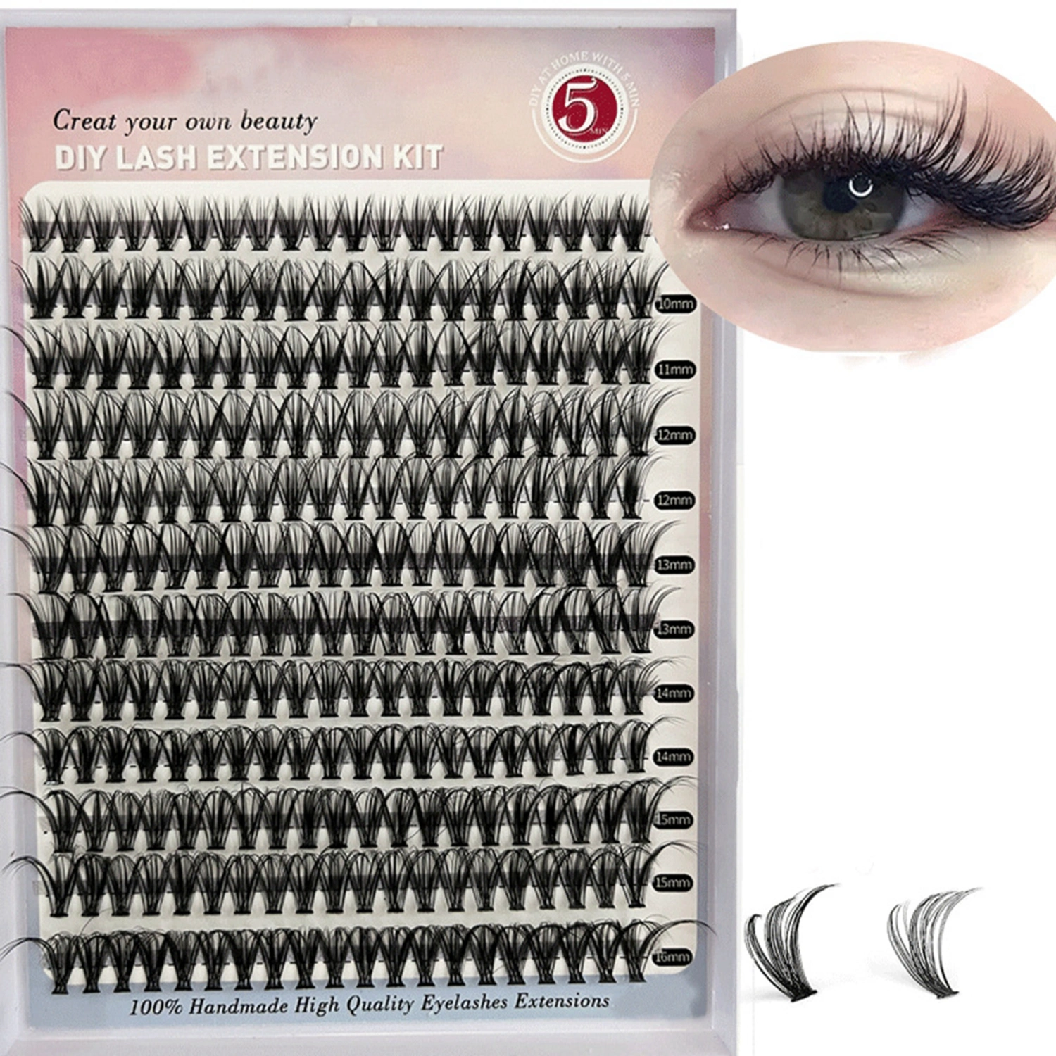 Women Single Cluster False Lashes Individual Natural Fake Lashes