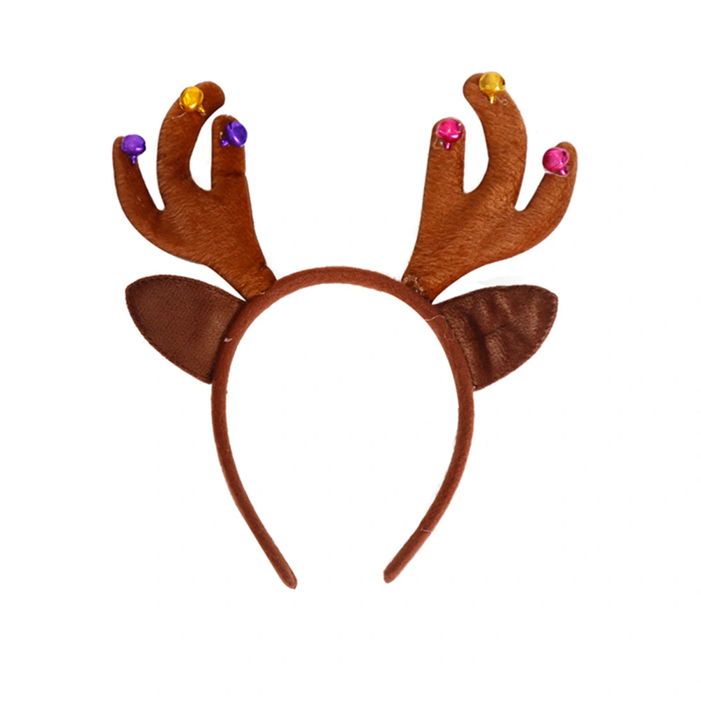 Christmas Bell Antlers Headband Elastic Reindeer Cosplay Hair Band