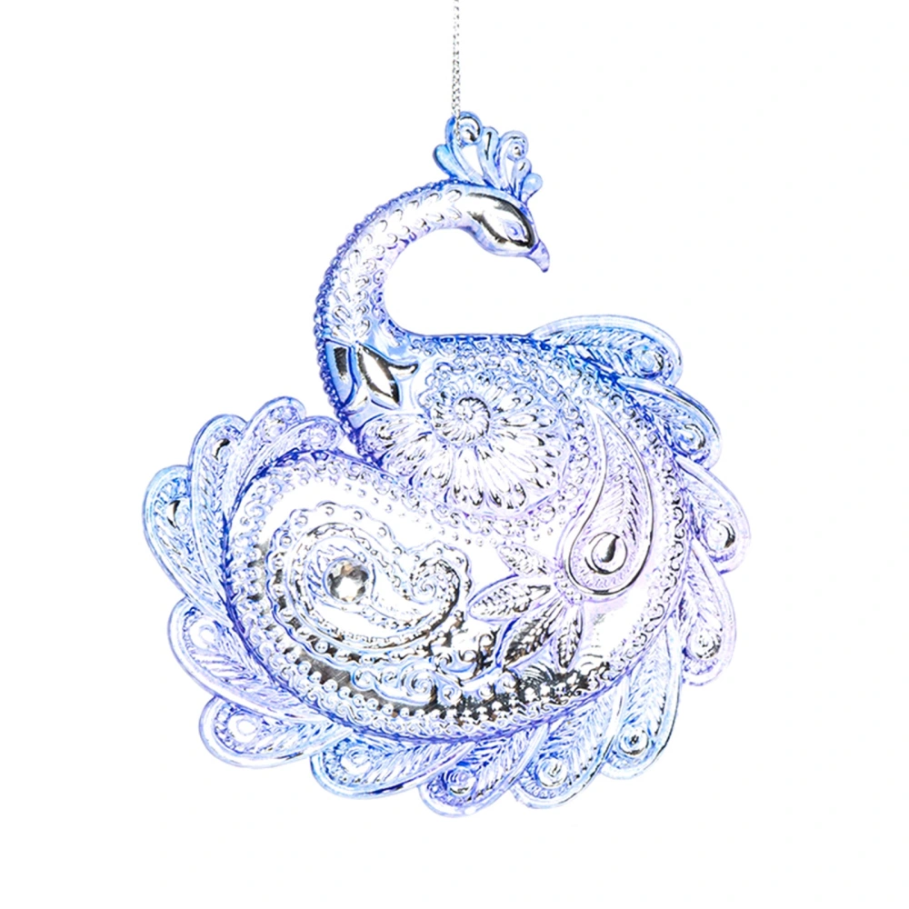 Christmas Tree Peacock Pendant  Purple Gradient Jellyfish Ornaments