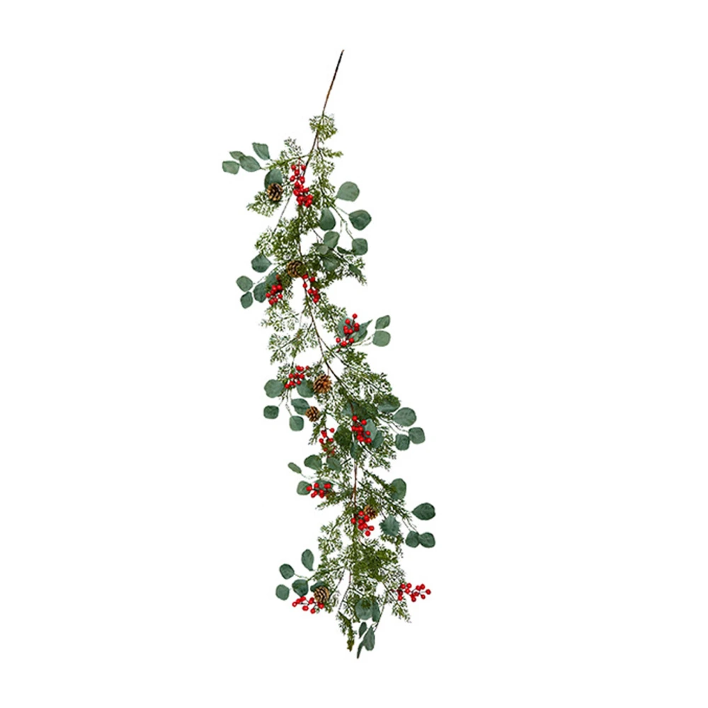 Artificial Christmas Vine Garland Hanging Pine Berry Garland Wreath 