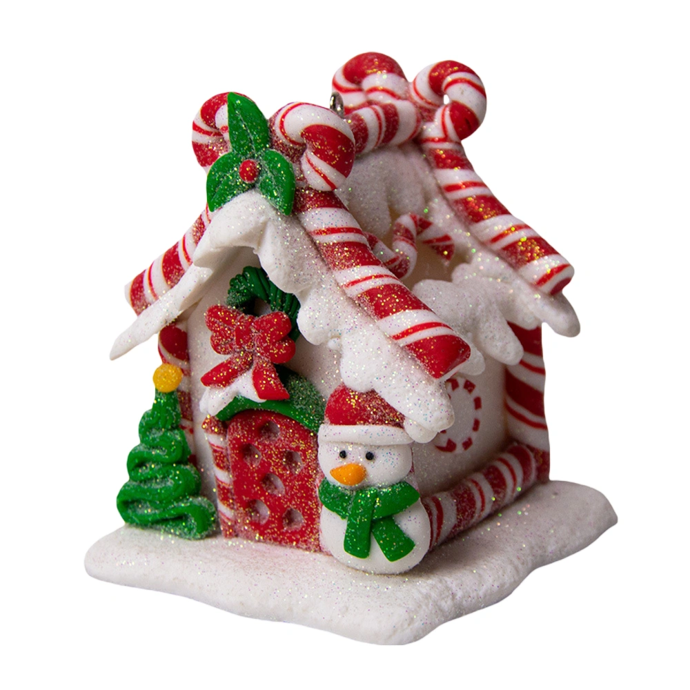 Christmas Village Houses Cute Light Up Snow House with Candy Canes