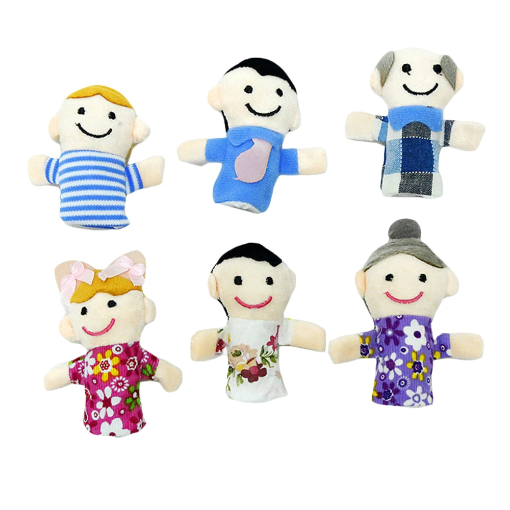 Family Finger Puppet Cute Plush Mini Hands Finger Puppets Set 