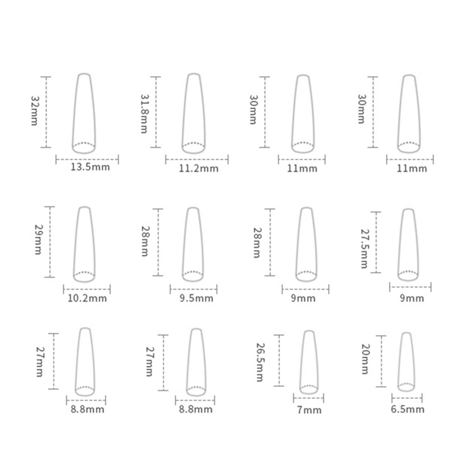 Halloween Press on Nails 24Pcs Long Fake Nails with Rhinestone Design