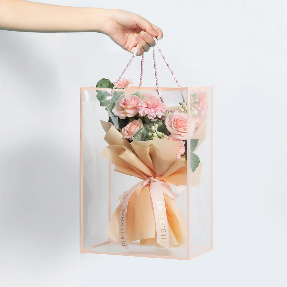 Border Handbag Transparent Hand Carrying Flower Bag