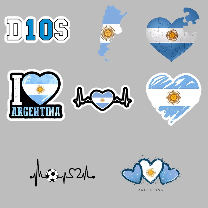 Argentina Flag Map Printing DIY Thermal Transfer Stickers