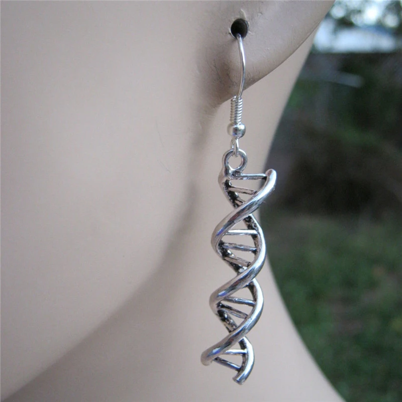 Creative Design Double Spiral Molecular Biochemical Earrings