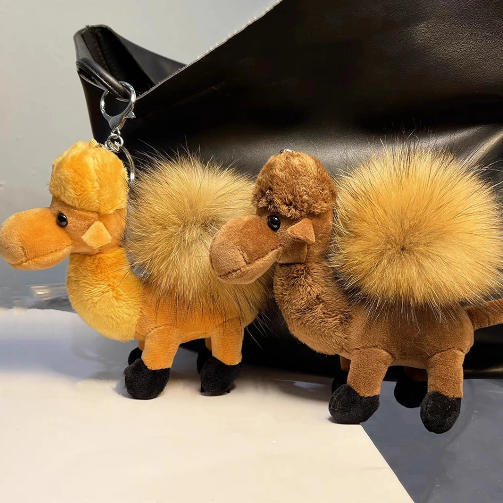 Fur Ball Camel Doll Pendant Keychain