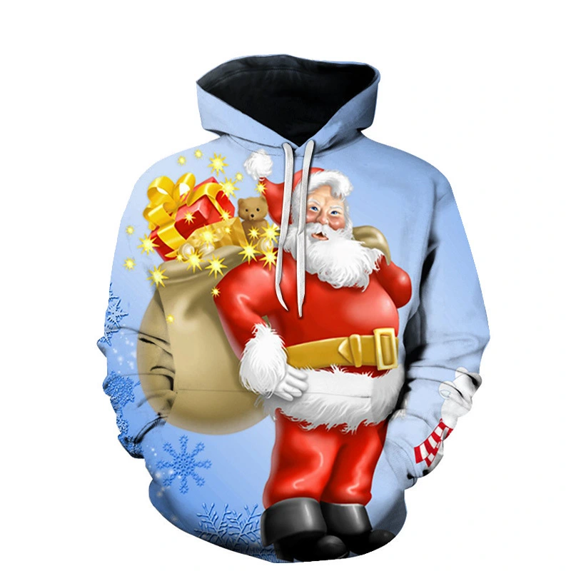 Men's And Women's Fashion Casual 3D Printing Hooded Pullover