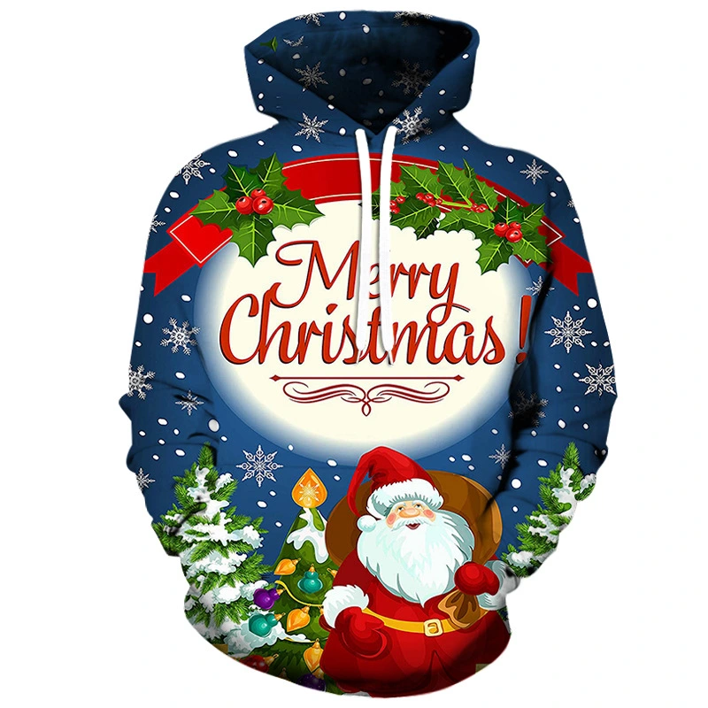 Men's And Women's Fashion Casual 3D Printing Hooded Pullover