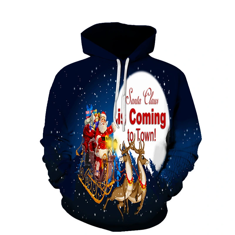 Men's And Women's Fashion Casual Christmas Printed Sports Off Sweater