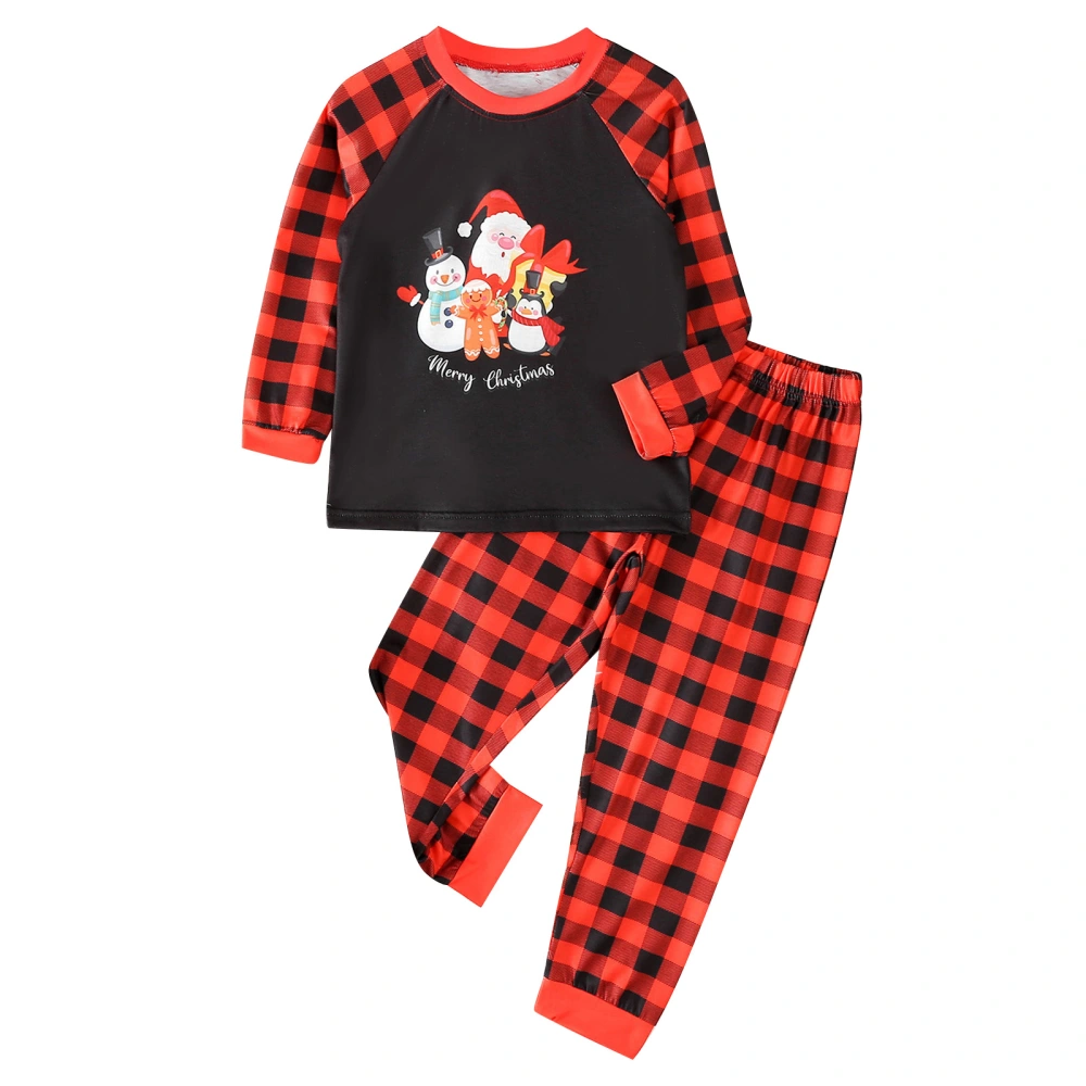 Kids Christmas Pajamas Set, Santa Claus/Tree Tops with Plaid/Elk Pants