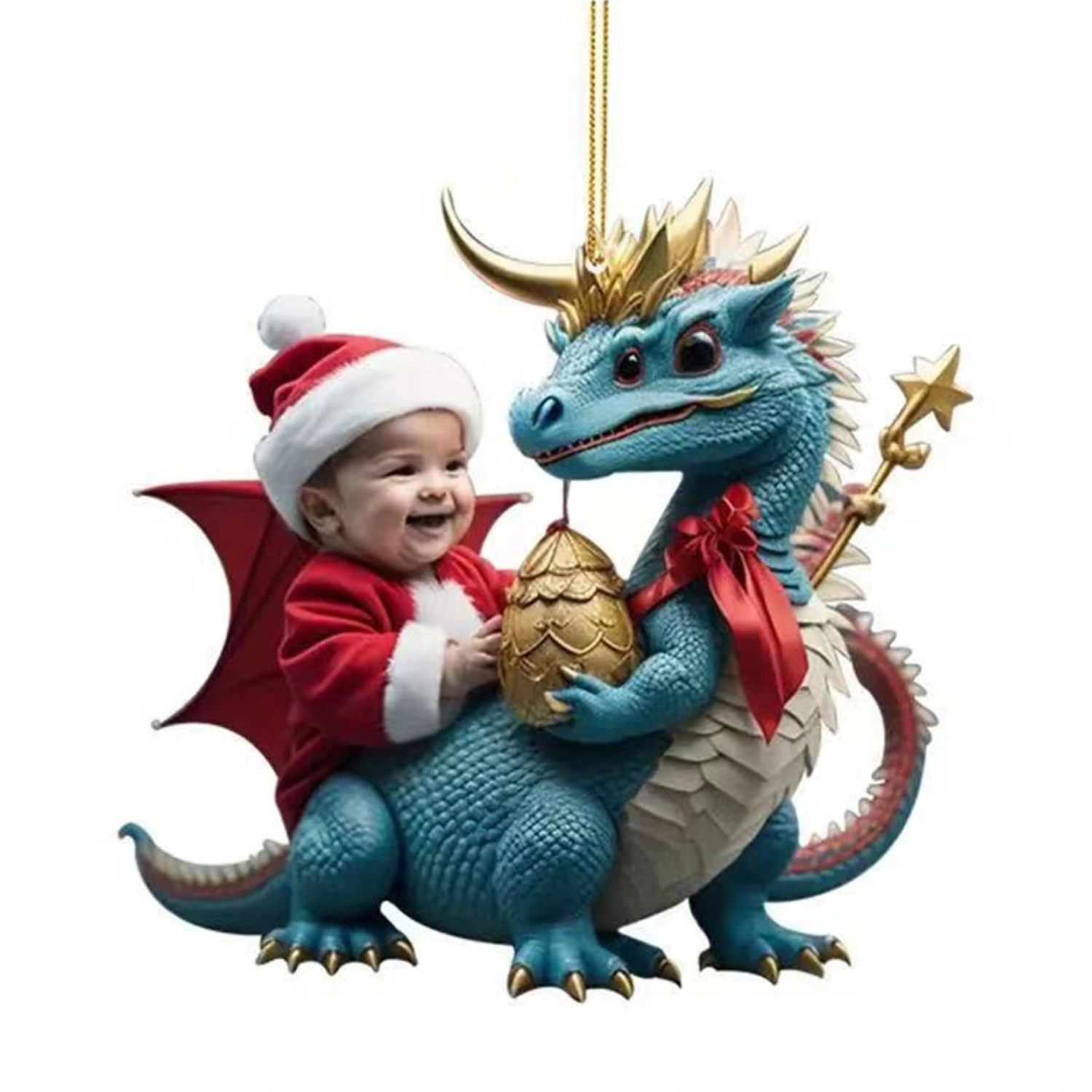 Christmas Dinosaur Ornaments Hanging Acrylic Tree Pendant Decorations 