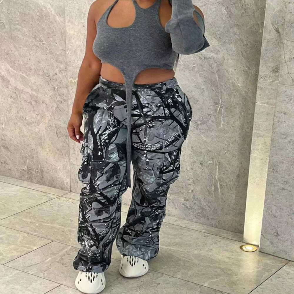 Women's Fashion Casual Camouflage Printed Overalls