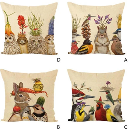 New Animal Owl Cushion Cover