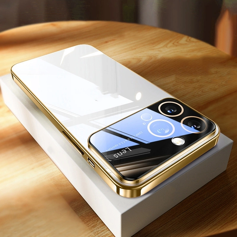 High-grade Large Window Phone Case Electroplated Transparent Soft Shell