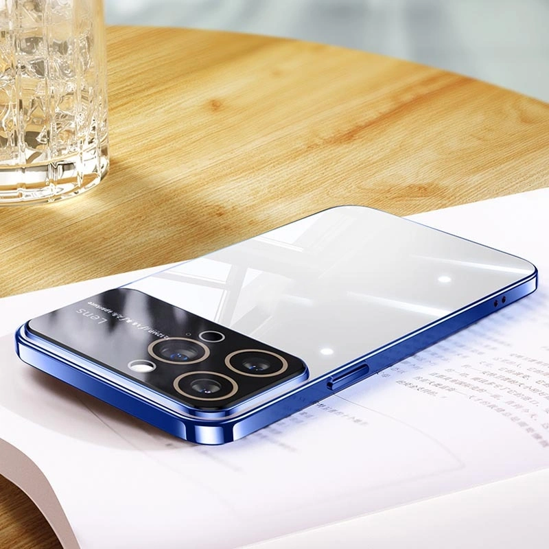 High-grade Large Window Phone Case Electroplated Transparent Soft Shell