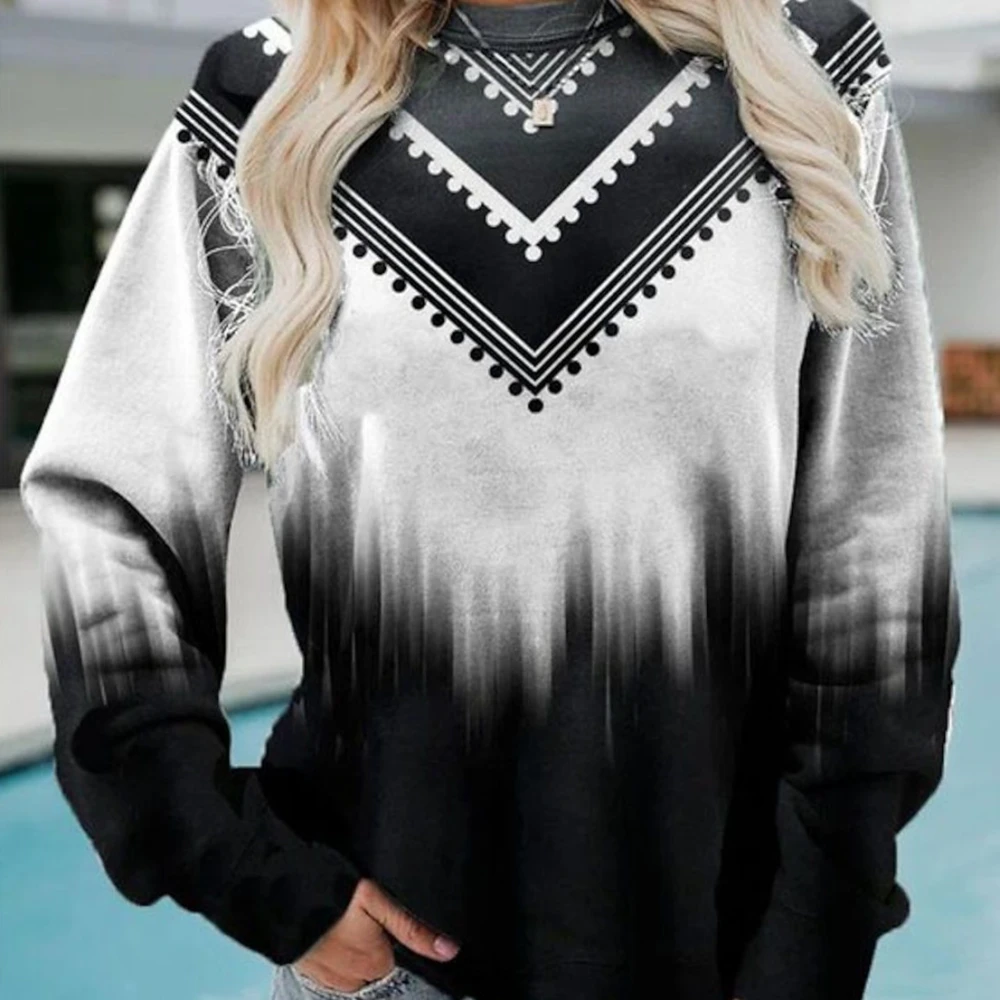 Retro Street Casual Round Neck Long Sleeve Sweater