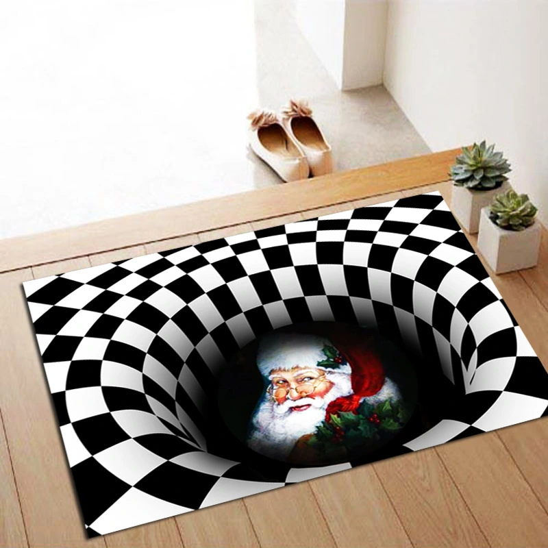 Trap Visual Carpet Living Room Bedroom 3D Geometric Illusion Floor Mat