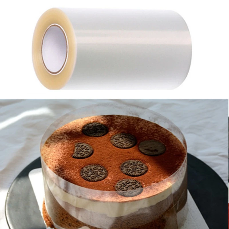 Practical Mousse Packaging Tape Cake Fake Collar Roll Mousse Around Acetate Fiber Film Accessory