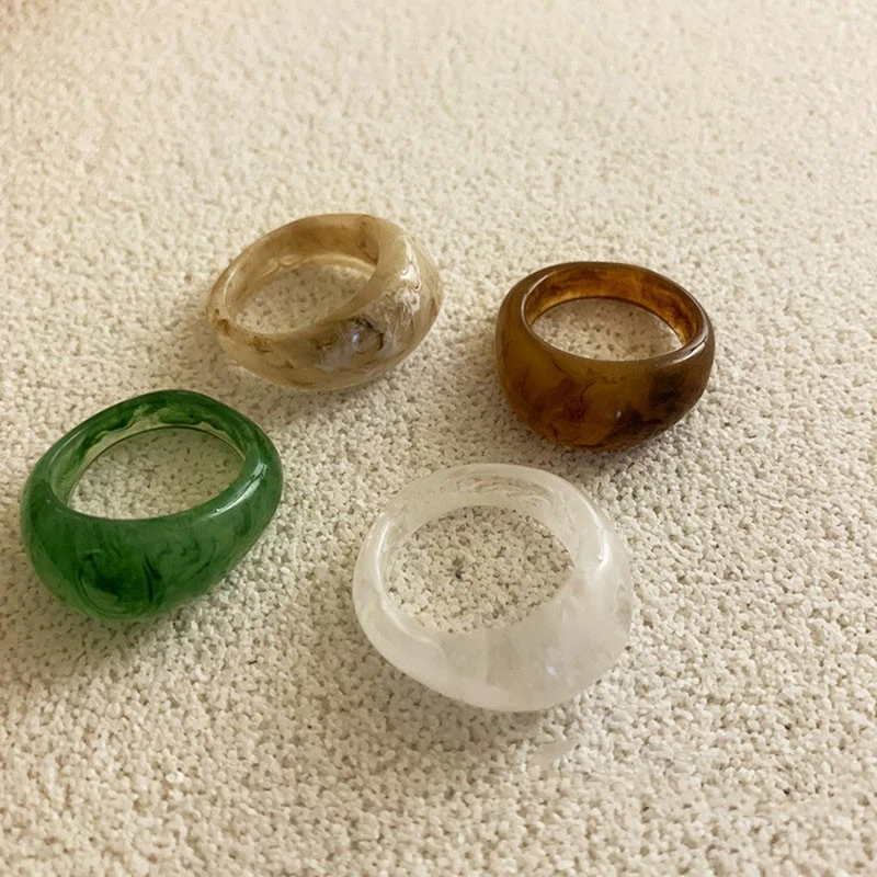 Versatile And Personalized Resin Halo Dyed Texture Ring