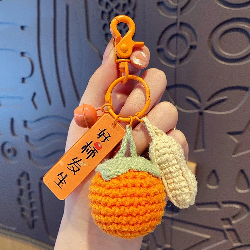 Creative Hand Weaving Wool Crocheted Keychain