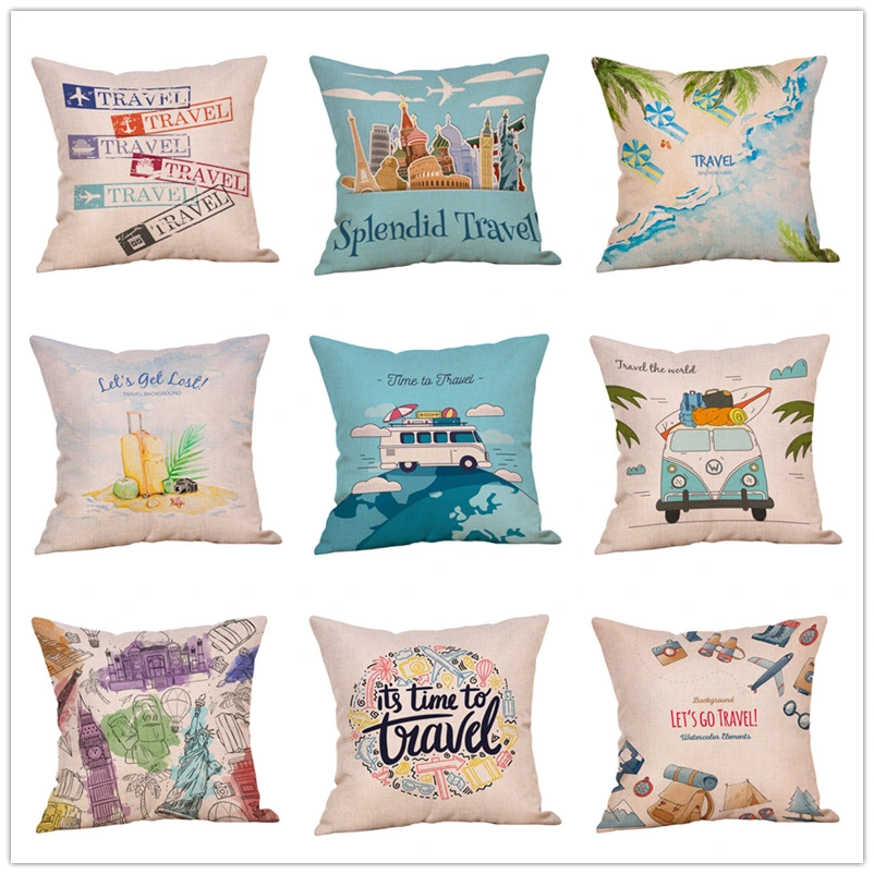 Tourism Theme Summer Beach Sofa Pillow Cases