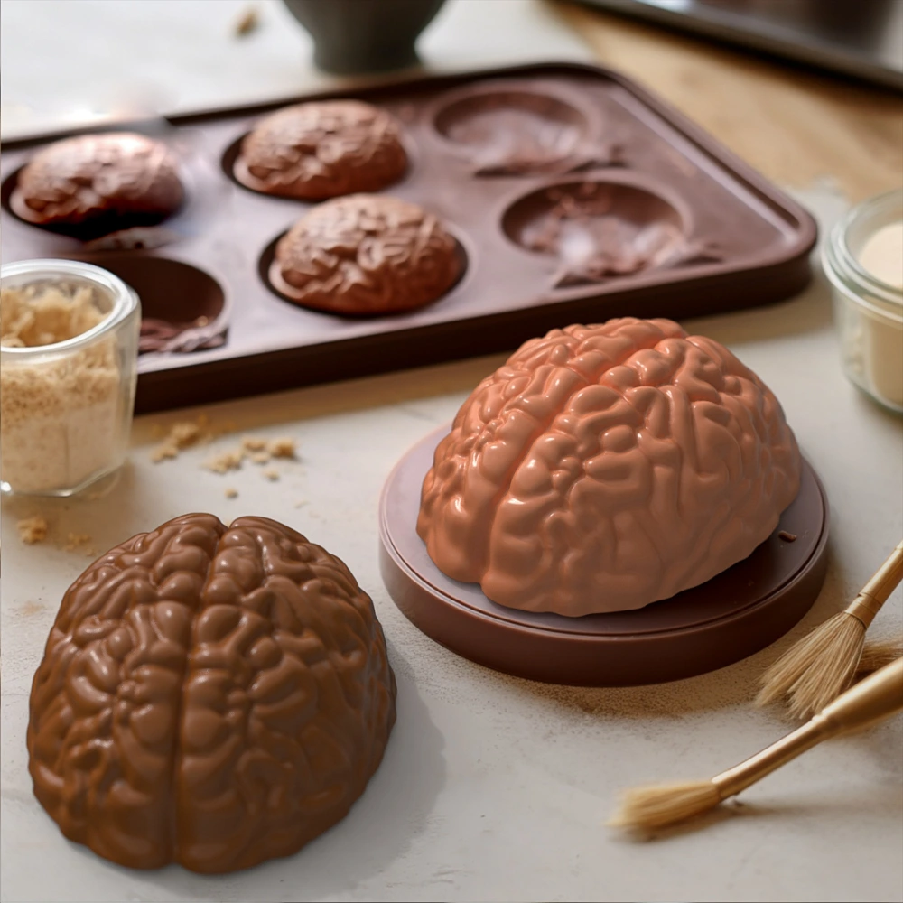 Baking DIY Creative Steamed Brain Cake Mold