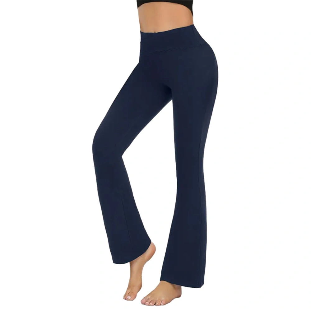 Women Flare Yoga Pants Solid Color High Waist Bell Bottoms for Fitness