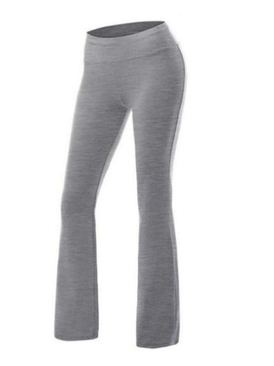Women Flare Yoga Pants Solid Color High Waist Bell Bottoms for Fitness