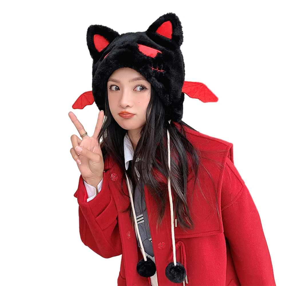 Women Trapper Hat Cute Cat Ear Devil Trooper Cap Ushanka Hat