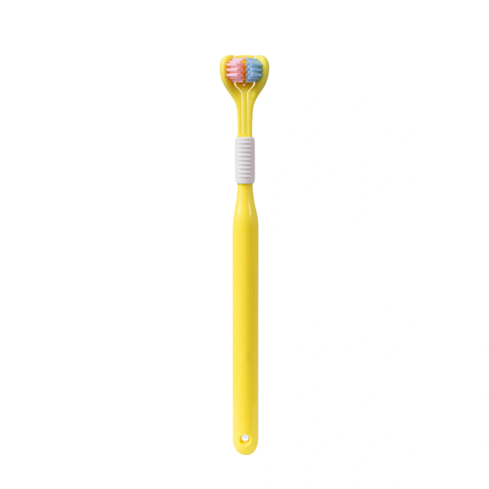 3-sided Toothbrush, Soft Manual Toothbrush With Tongue Scraper