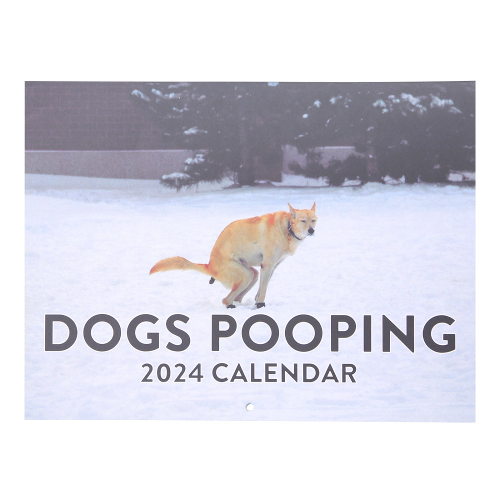 2024 Dogs Pooping Calendar, Funny Monthly PlannerDaily Schedule