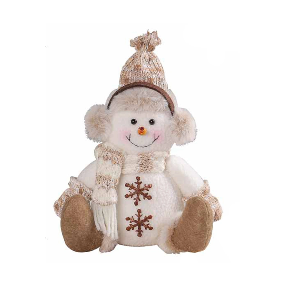 Christmas Plush Toy Soft Stuffed Snowman Doll Cute Throw Pillows 