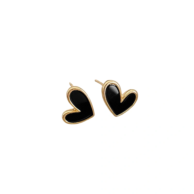 Heart Stud Earrings for Women, Elegant Temperament Earrings Jewelry