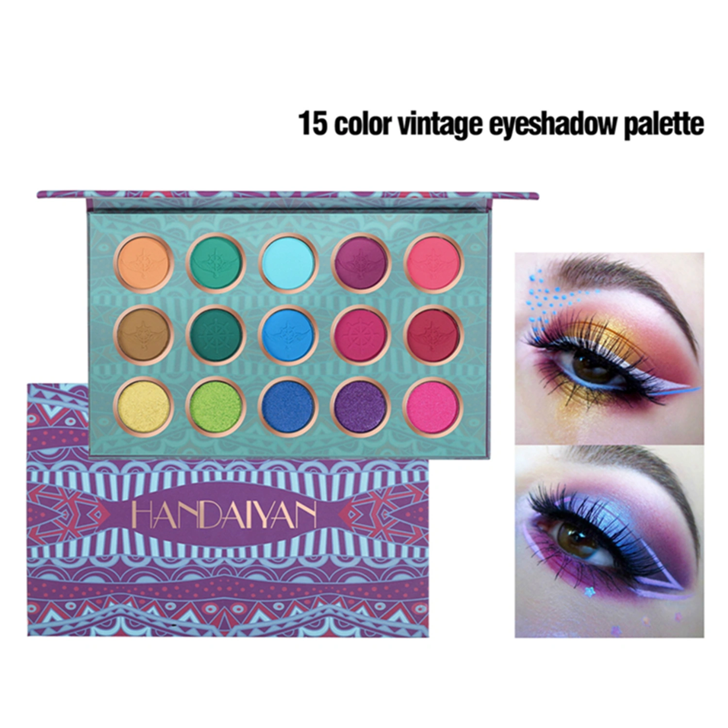 Eyeshadow Palette Retro 15 Colors Matte Shimmer Eye Shadow Make up 