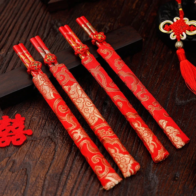 Festive Hi Dragon And Phoenix Chopsticks Wedding Supplies