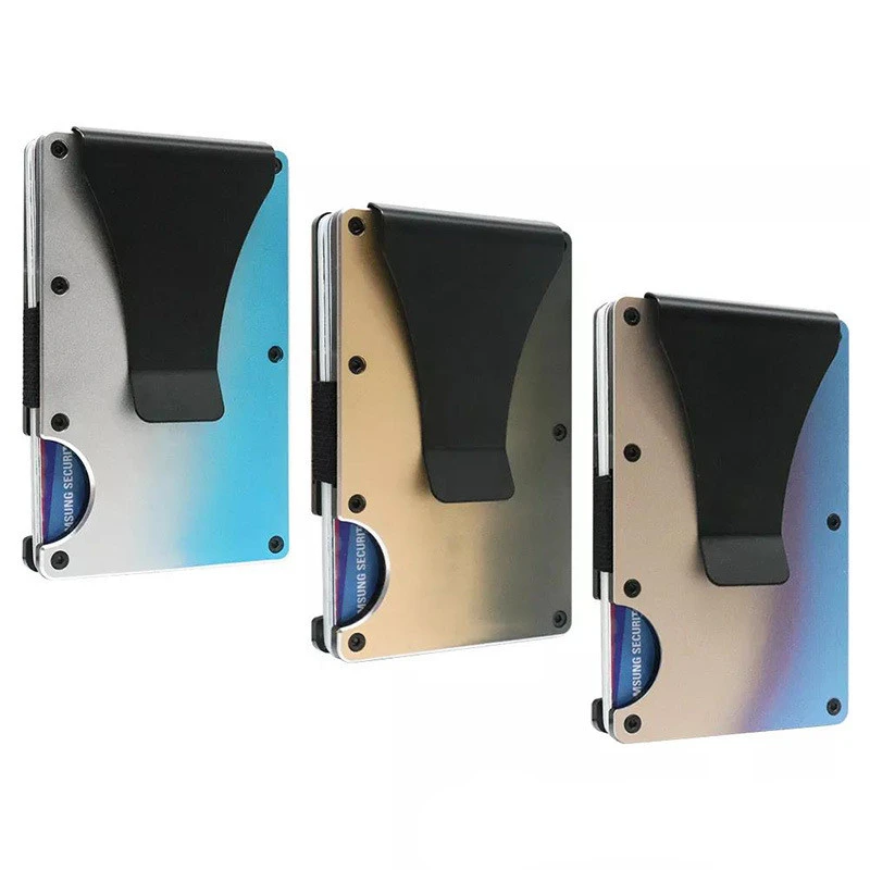 Gradient Color Metal Clamp Ultra-thin Aluminum Alloy Card Package