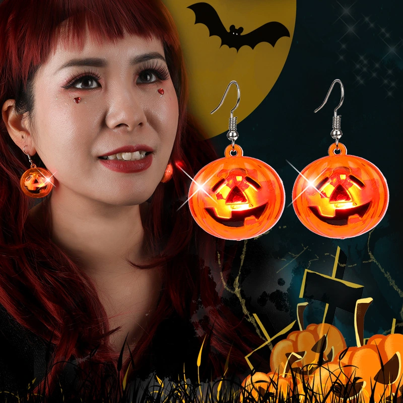 Halloween Party Earrings LED Light Transparent