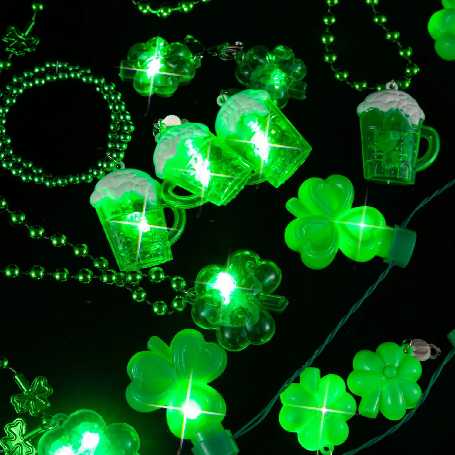 LED Light Three-function Clover Luminous Necklace