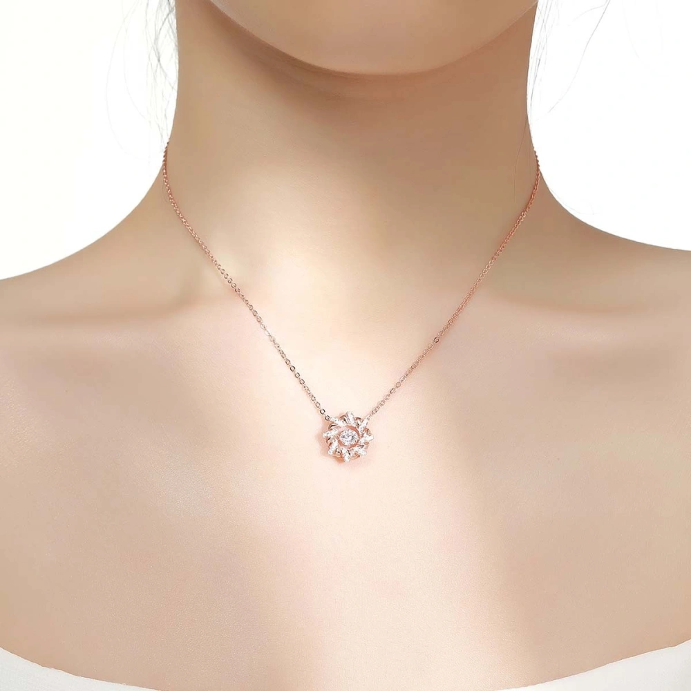 Smart Light Silver Necklace Female Design