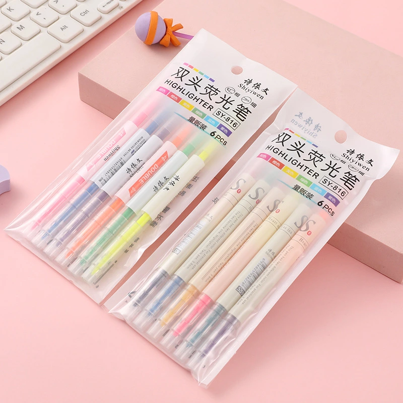 Creative Simulation Color Syringe Fluorescent Pen Set