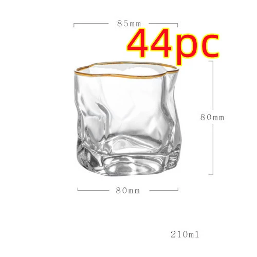 Shaped Crystal Whiskey Glass