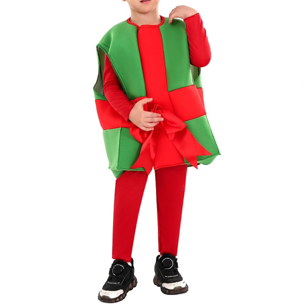 Kids Christmas Gift Box Costume Sleeveless Cosplay Party Clothes