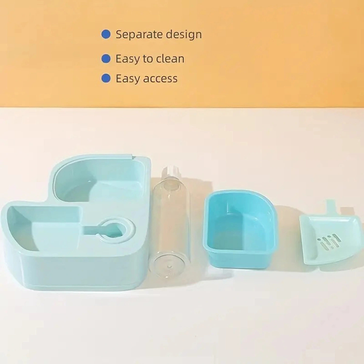 Dog Cat Bowls Pets Water and Food Bowl Set with Automatic Water Bottle