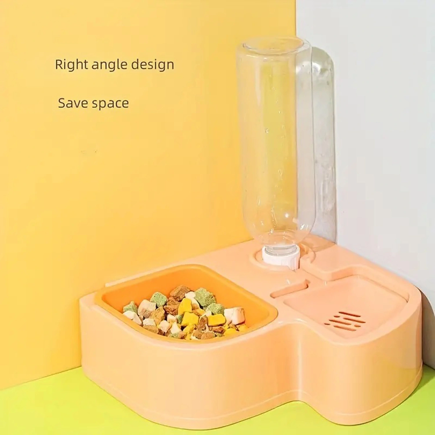 Dog Cat Bowls Pets Water and Food Bowl Set with Automatic Water Bottle