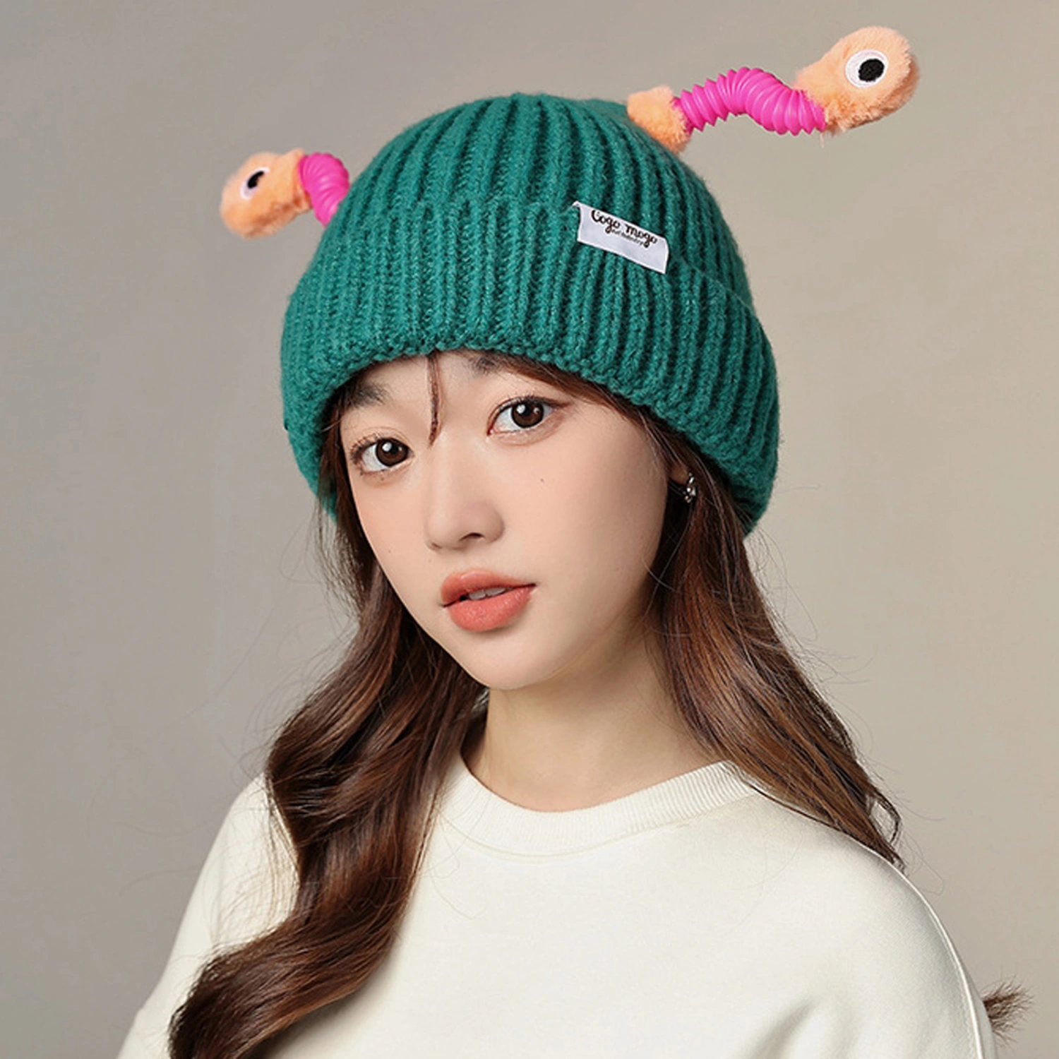Adult Winter Hat Knitted Beanies with Retractable Lighted Tentacles